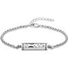 AIWENXI Albero della vita, bracciale con urna per cenere, in acciaio inox, per animali domestici, cenere, regalo per uomini e donne, 1.57, Gomma, Senza Gemstone