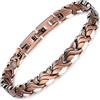 Rainso Bracciale Da Donna, Bracciale Magnetico In Rame puro, Elegante Bracciale Magnetico Da Donna, Sollievo Dal Dolore Per Artrite, Braccialetto Per Artrite con 3 Fibbie Più Intelligenti Regolabili