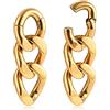 Vankula Peso Lobo Pesi Orecchie ear weights dilatatori Catena in Acciaio inossidabile lobi piercing espansori Gioielli Uomo Donna 4mm 6mm