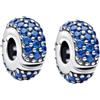 WEIMU Ciondoli in argento Sterling 925 dorato, per braccialetti, ciondoli, distanziatori