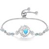 FANCIME Pietra Nascita Bracciale Donna Argento 925 Bolo | Albero della Vita Bolo Gioielli Donna Regalo per Lei Ragazza Fidanzata Moglie Madre
