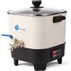 Yuuchail Scioglitore di cera per la produzione di candele e saponi, pentola elettrica da 6,5 litri con display digitale e beccuccio facile da versare, base inclinata con rivestimento antiaderente.