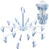 YUESIKJ 2 Set di 2 stendibiancheria pieghevole con 36 clip, piccola giostra asciutta, per calze, per calze, biancheria intima, viaggi (verde)