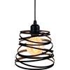 PETITES ECREVISSES Lampadario a Sospensione E27 Retrò Industriale Lampada da Soffitto Moderna Ø20cm Paralume in Metallo Forma a Molla Illuminazione Interna per Cucina Salotto Camera da Letto