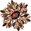 GFM® BRCH-VI-LG - Spilla di ispirazione vintage, di grandi dimensioni, con cristalli scintillanti e strass, per Natale, compleanno, festa della mamma, San Valentino, anniversario di matrimonio