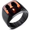 INBLUE Personalizzato Foto Anello con Sigillo Incisione Colore Immagine/Nero Immagine/No Incisione per Uomini Donne Acciaio Inossidabile Bundle con Regolatori della Dimensione Dell'anello