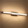 Klighten Lampada Specchio Bagno 14W 60cm Bianco Caldo 3000K, Color Cromo
