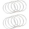 BOBOZHONG Ghirlanda Floreale in Metallo,10 Pezzi Anelli Artigianali in Metallo,Anelli in Metallo,Cerchi per Acchiappasogni,Metallo Craft Hoops(10cm)