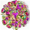 Blausky 100 pezzi di strass da cucire in montaggio a clip, strass sfaccettati flatback, strass di vetro, diamanti, pietre preziose in cristallo con foro per fai da te, abbigliamento, scarpe, borse