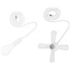 ibasenice Catenella di Trazione in Lega di Zinco e Vetro per Ventilatore da Soffitto Decorazione Raffinata Vintage 2 Pezzi per Accessori Lampada Bianca