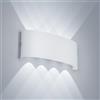 Voltix Applique da Parete LED 24W 2400LM Lampada da Parete Impermeabile per Interni ed Esterni - Lampade da Parete per Interni per Camera da Letto, Soggiorno (Bianco Freddo - 6500K-B, 24W)