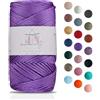 Makromecity Filato per Macramè 2mm x 115m, Poliestere Premium, Filo di Polipropilene per Artigianato, Decorazioni per la Casa, Tovagliette, Borsa a Tracolla, Runner, Cordino per Ciuccio, 20 Colori