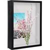 Daelesr Cornice 3D Profonda, 22,7 x 31,4 cm Legno Cornice per Oggetti con Foglio Acrilico Trasparente, 3D Ombra Profonda Box Cornice per Foto, Cornice Contenitore Riempibile per Fiore Souvenir (Nero 5CM)