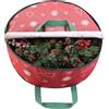 TaoQ C 75 cm Borsa di Immagazzinaggio della Corona di Natale, Contenitore di Immagazzinaggio della Ghirlanda Borsa di Immagazzinaggio della Ghirlanda di Natale per la Decorazione di Ghirlanda, Rosso