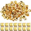 Vesaneae 100 Pezzi Rivetti Quadrati 10 MM in Metallo, a Piramide Punk, a Punta in Pelle Fai Da Te per Borse, Vestiti, Scarpe (Oro)
