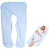 YPLANGENT Federa per cuscino per gravidanza, a forma di U, comoda e multifunzionale, ideale per il futuro sonno della mamma, 150 x 80 cm blu