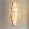 Vrygle Lampada da Parete Interno applique parete interno Moderna di Lusso in Cristallo - Colore della Luce Regolabile a 5 Livelli, Dimensioni 78×20×12cm, 23W Oro E14x5 Led