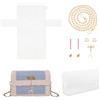 WADORN Kit per La Creazione di Borse all'Uncinetto Fai-da-Te, Ricamo Fogli di Tela in Rete di Plastica Fogli di Tela per Punto Borsa A Griglia Trasparente Realizzazione di Telai per Fatti A Mano