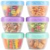 Huanmin 6 Pezzi Di Piccole Scatole Per Congelatore Da 177 Ml, Piccole Scatole Con Coperchio In Plastica Senza BPA, Scatole Riutilizzabili, Scatole Per Snack, Salse E Avanzi