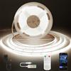 ACELUMO App Controllo Striscia LED COB 5 metri, Striscia LED Bianco Naturale con Smart App e Telecomando, Funzione Timer, Colore Dinamico, Modalità Musica per Parete TV Cucina Soggiorno, 4000K