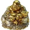 Kremers Schatzkiste Grande salvadanaio a forma di Buddha portafortuna 18 cm, decorazione a forma di maialino Happy Buddha