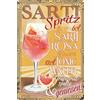 LuckyLinde Targa in metallo resistente alle intemperie, bar, ricetta cartello - Estate Cocktail, aperitivo - Spruzzo, Sprizz, Veneziano - Liquore con Prosecco - 30 x 20 cm (Sarti Spruzz)
