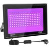 Tkdaksy 100W Faretto UV LED, IP66 Impermeabile Luce Nera UV, 395-400nm LED Luce Nera, Lampada uv Con Interruttore per Halloween, Pittura Del Corpo, Poster Fluorescente, Bar, Acquario, Festa Al Neon