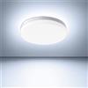 Kuwork Plafoniera LED Soffitto 36W, Plafoniere LED 3600LM 6500K, IP44 Impermeabile Rotonda Plafoniera Bagno per Camera da Letto, Cucina, Soggiorno, Balcone, Cameretta Ø23CM