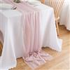 CHUQING Runner da Tavolo Chiffon Decorativa Runner Tavola Rosa Chiaro