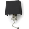 EXO lighting - FIRENZE applique camera da letto USB - abat jour da muro - E27 + Led interni IP20 - applique da parete camera da letto - applique camera da letto moderna - lampada da lettura da parete