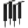 OUSFOT Faretto solare da esterno RGB, 8 modalità di colore, 30 LED, 2000 mAh, impermeabile, lampada solare da esterno, giardino, luce solare esterna, per giardino, vialetto, pavimento, festa, 4 pezzi
