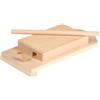 Tagliapasta Rigagnocchi in Legno o Tagliere Riga garganelli e Gnocchi con Fermo e Piccolo Mattarello, Appendibile - 18x26 cm