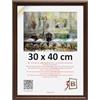 3-B Cornice portafoto Mori - marrone scuro (noce con venature ottiche del legno) - 30 x 40 cm - Cornice in legno, cornice per documenti con vetro acrilico