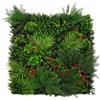Monster Shop Parete con Piante Artificiali 100 x 100cm Mira Foliage Verde Realistico per Interni ed Esterni - Resistente agli Agenti Atmosferici e ai Raggi UV - Recinzione, Sfondo Decorativo - Fissaggi Inclusi