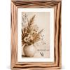 Velora Home&Living VELORA H&L Cornice Foto Legno Bruciato A5 15 x 21 cm - Cornice in Legno con Plexiglass Trasparente, Portafoto da Parete, Cornice per Poster, Fotografie, Puzzle, Diplomi e Certificati