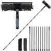 lameico 4M Lavavetri Telescopico, 2 in 1 Professionale Kit per la Pulizia Delle Finestre con 2 panni in microfibra, Testa a 180° per Finestre Alte,Specchi,Vetri dell'auto, grigio