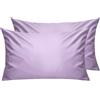 Lirex Federe Confezione da 2, 300 Fili 100% Cotone Traspiranti e Morbide Copricalcino, 50 x 90 cm, Viola