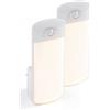 Northpoint Presa a LED, luce notturna, torcia elettrica, lampada da parete bianca, multifunzione, sensore di movimento, ricarica a induzione, batteria, luce di emergenza, lampada di emergenza