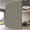 JILRON Tenda per separazione spazi con montaggio a soffitto 100% protezione dalla luce, effetto accordeon per camera da letto, soggiorno, angolo stanza (Grigio - A243 x L457 cm) confezione singola
