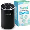 Tilcare Diffusore di olio essenziale nano senza acqua per aromaterapia, diffusore di profumi per ambienti e auto deodorante senza fili, ricaricabile, diffusore terapeutico per casa e viaggio - Nero