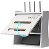 PUIOTEAI Porta Modem da Parete, Scatola Porta Router WiFi da Parete, Organizer da Parete Scatola Nascondi Cavi, Scaffale Router(White)