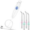 wlertcop Wp-100 - Manico in plastica standard per l'igiene orale con 4 irrigatori | Ugello dentale, irrigatore classico orale, ugelli di ricambio per irrigatore orale compatibile con Waterpik