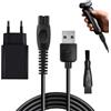 Fizzpick Cavo di ricarica USB con alimentatore di rete da 5 V per rasoio, adatto per Philips OneBlade, compatibile con QP2734 QP2724 QP2834 QP2824 MG7910 MG5910 MG7930 MG7950 MG9510 MG9520 X3001 Serie