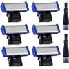 INVODA Set di 6 testine di ricambio compatibili con le lame per rasoio Micro Touches Solo (6 pezzi + 2 spazzole)