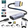 Guermok, Adattatore HDMI-USB-C per occhiali AR, 4K60Hz, HDMI→USB-C, argento