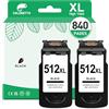 COLORETTO 512 XL Cartucce per Canon PG-512XL Cartuccia Nero（2-Pack）