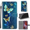 SIENIANLINE Cover per Google Pixel 9A custodia portafoglio Farfalle verdi | Chiusura magnetica, Scomparti carte, Funzione supporto, Pelle PU flip cover per Pixel 9A