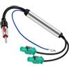 RJLLKD 30cm Adattatore per Antenna Autoradio con Amplificatore, Doppio Adattatore Fakra Z a Din per Ricevitore Autoradio Fm Am Veicolo Audio Radio Stereo Unità Principale Gps