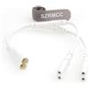 SZRMCC Cavo di alimentazione IEC 320 C8 a doppio C7 Y Splitter figura C8 maschio a 2 x C7 femmina, cavo convertitore di alimentazione CA per monitor LCD, parete, HDTV, Sky Q Box, PS4, Xbox One (da C8