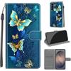 SIENIANLINE Cover per Samsung Galaxy S26 custodia portafoglio Farfalle verdi | Chiusura magnetica, Scomparti carte, Funzione supporto, Pelle PU flip cover per Samsung S26